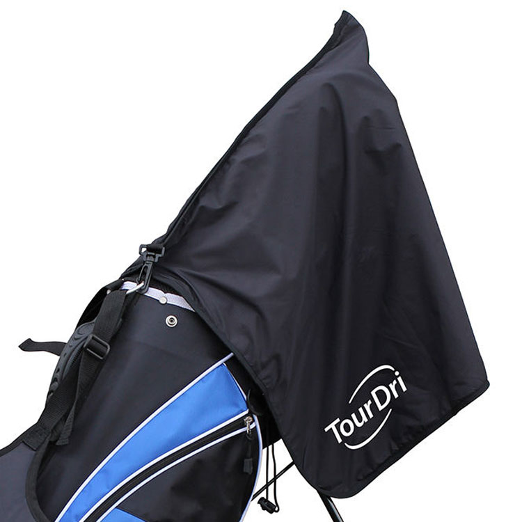 TourDri Bag Hood Golf Towel Black