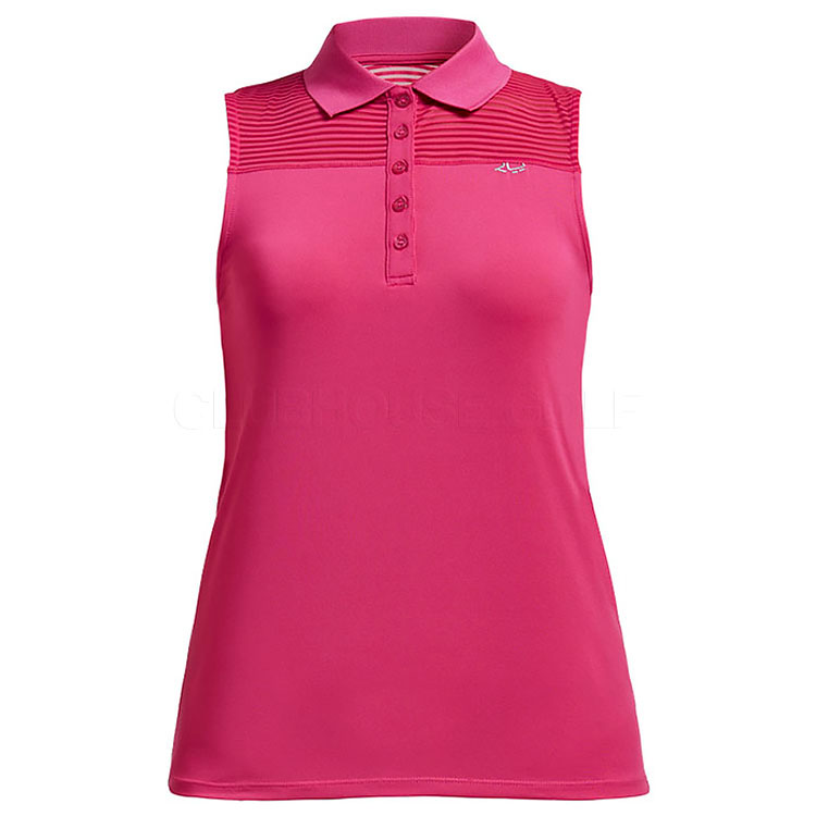 Rohnisch Ladies Miko Sleeveless Golf Polo Shirt Fuchsia 110169-S096