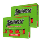 Srixon Soft Feel Brite Golf Balls Matte Red Multi Buy