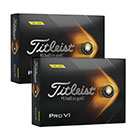 Titleist Pro V1 Golf Balls Yellow Multi Buy