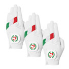 Duca Del Cosma Hybrid Pro Golf Glove White/Green/Red 325009-00 (Right Handed Golfer) Multi Buy