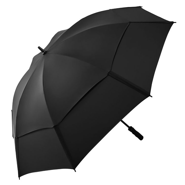 On Par Hurricane Double Canopy Golf Umbrella Black Clubhouse Golf