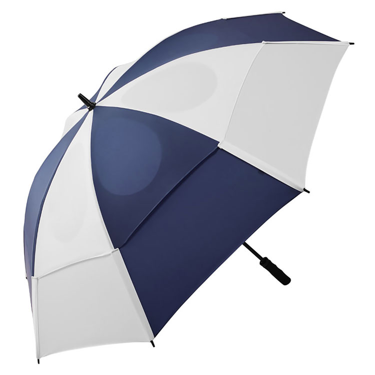 On Par Hurricane Double Canopy Golf Umbrella Blue/White