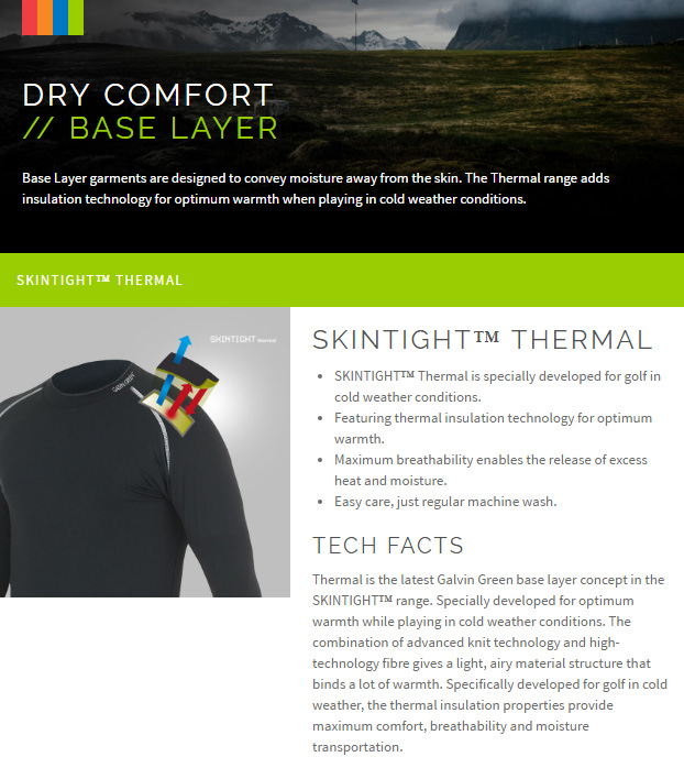 Galvin Green Skintight™ Technology Info