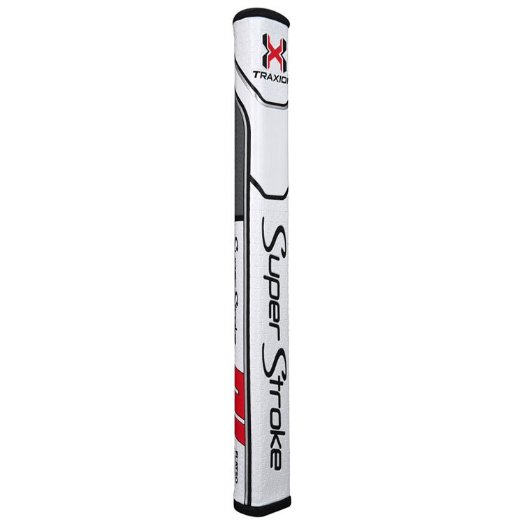SuperStroke Traxion Flatso 2.0 Golf Putter Grip White/Grey/Red