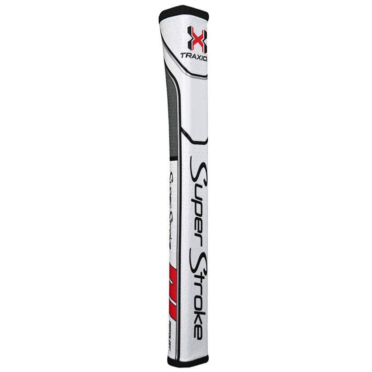 SuperStroke Traxion Pistol GT 2.0 Golf Putter Grip White/Grey/Red